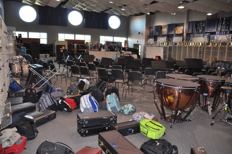Hoover High band room Oct 2016