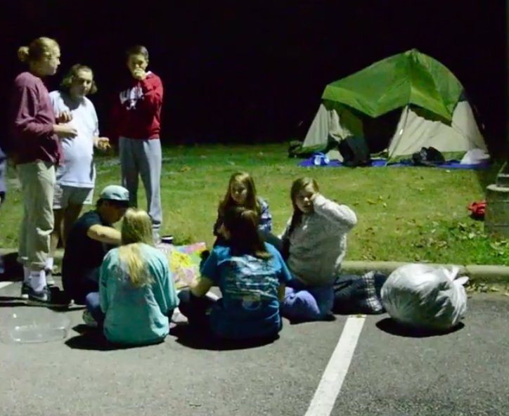 Bluff Park youth homeless campout 2015