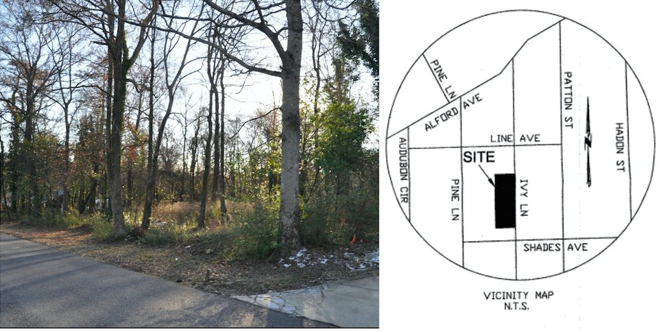 Ivy Lane resubdivision photo and map