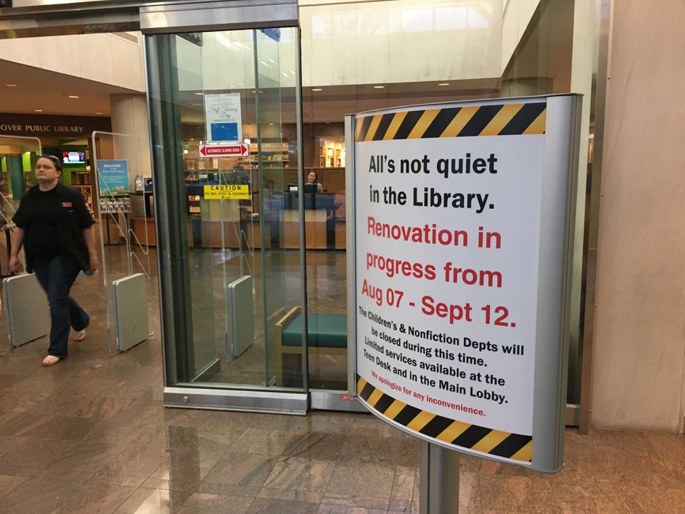 Hoover library renovation Aug 2017