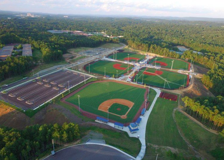 Hoover sports complex baseball fields July 2018