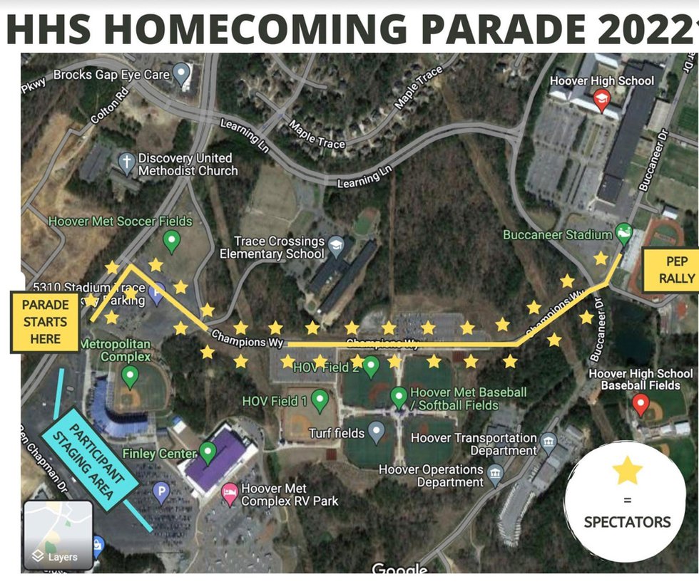 HV homecoming parade route 2022