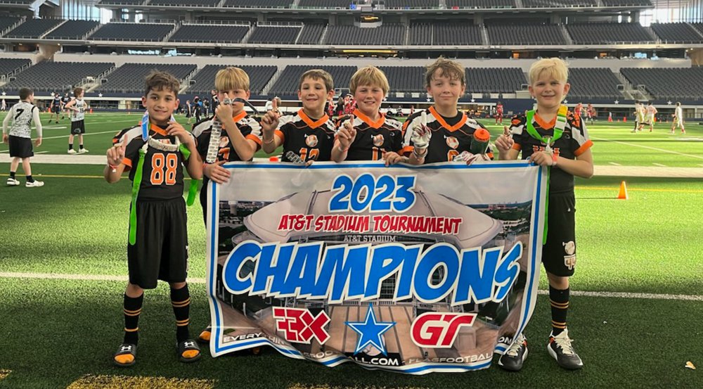 Youth Flag Football Team Wins Championship at Dallas Cowboy Stadium