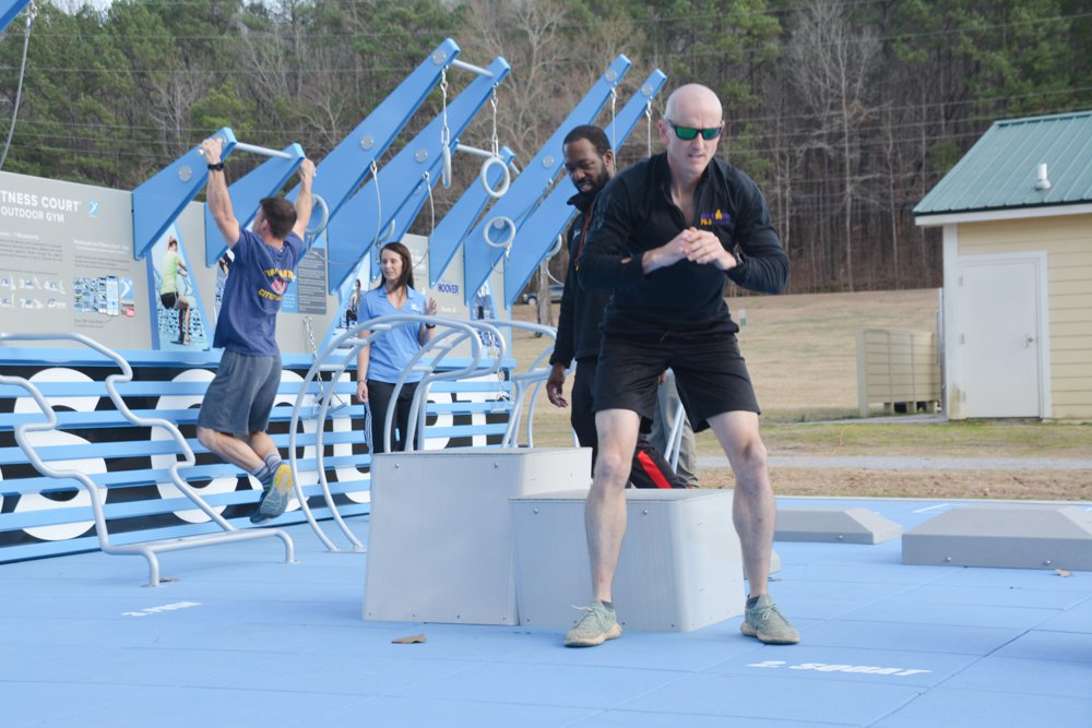 Hoover, Shelby County open new fitness court at Veterans Park