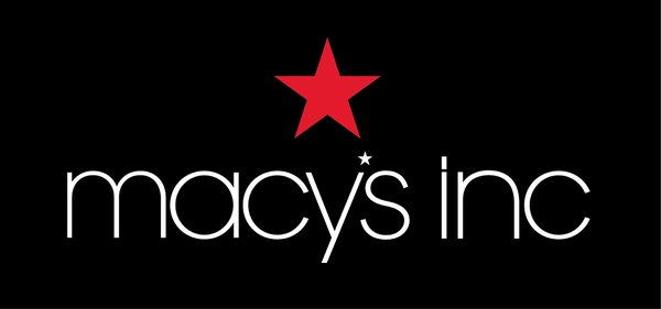 Macy's logo white on black