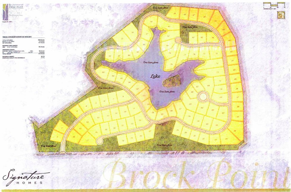 Brock Point tree conservation map