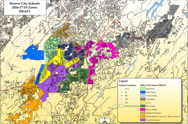 Revised HV school rezoning map 3-3-16