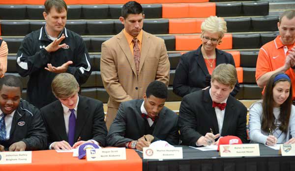 Hoover High Signing Day 2014 Football players