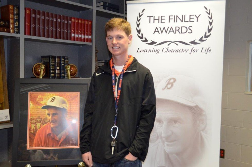 Hoover High Finley Award winner 2014 Chandler Fullman