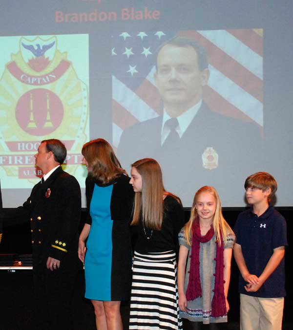 Hoover Fire Department awards Capt. Brandon Blake